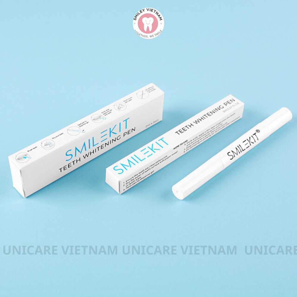 Bút gel làm trắng răng SMILEEKIT- Bút tẩy trắng răng an toàn không gây ê buốt cho răng thương hiệu USA