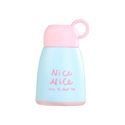 Bình nước pastel có chữ 300ml BNP9 giữ nhiệt thuỷ tinh bọc nhựa bình đựng sữa chai đựng súp