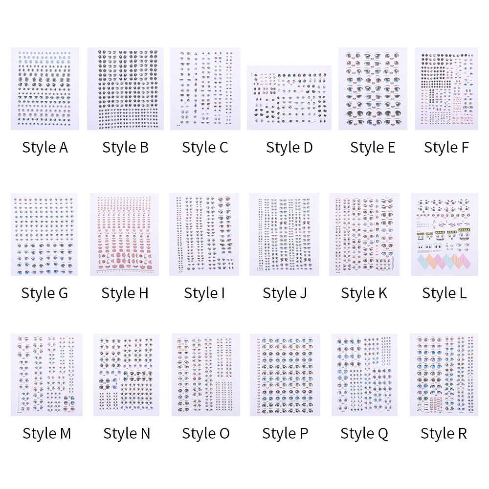 Hình dán mắt/ miệng trang điểm điều chỉnh cho búp bê DIY