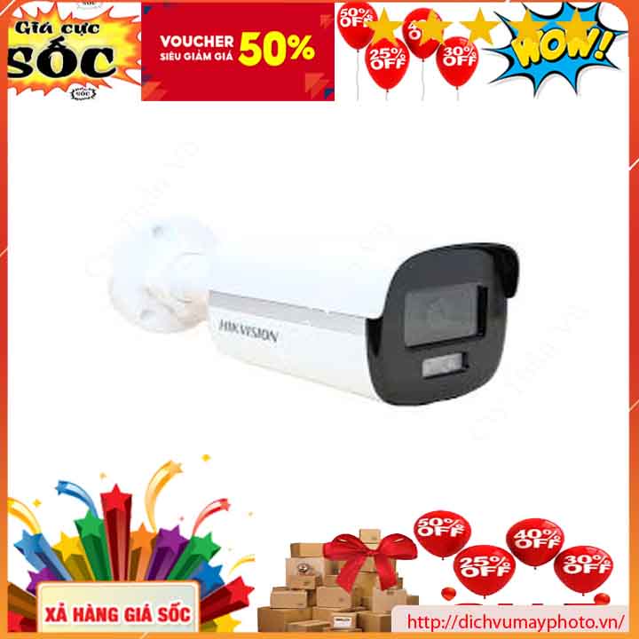 Camera quan sát TVI Hik 2MP Thân Sắt To Có Đèn Trợ Sáng 40m mã DS-2CE12DF0T-F