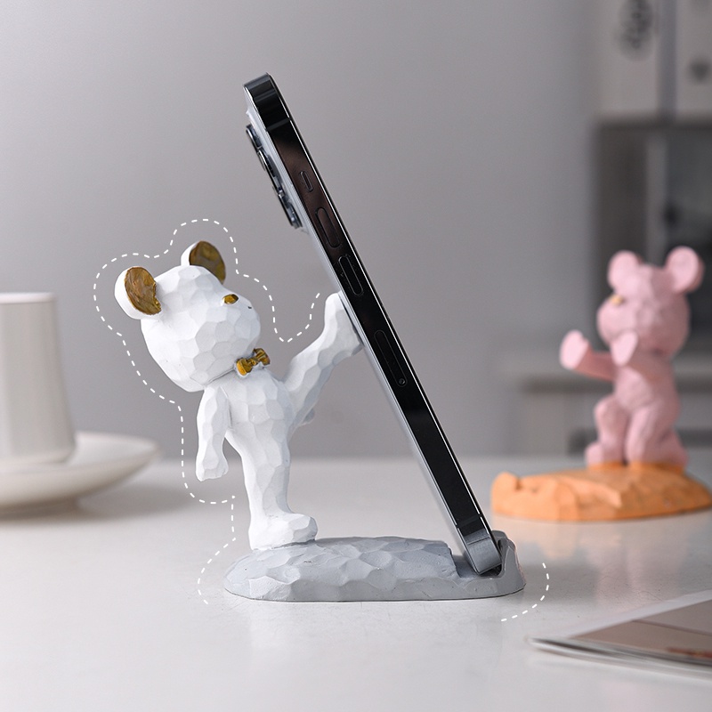 Giá Đỡ Điện Thoại Hình Gấu Bạo Lực Dễ Thương Để Bàn Tiện Dụng