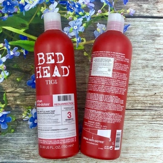 Dầu Gội + Xả TIGI_BEDHEAD Đỏ 750ml ,Bộ Dầu Gội Xả Phục Hồi Tóc Khô Sơ Hư Tổn Cấp độ 3 [Chính Hãng]