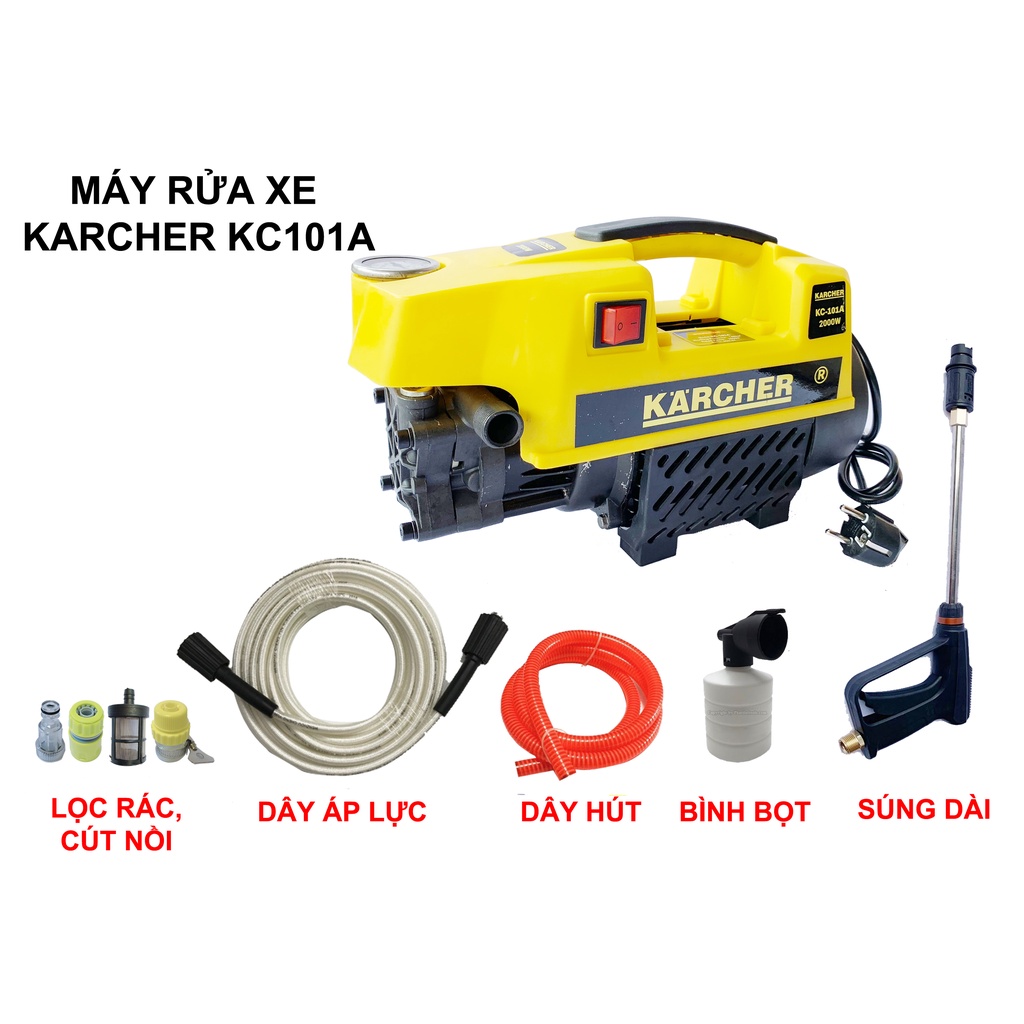 [BH 24 THÁNG] Máy Rửa Xe Gia Đình Công Nghệ Đức KARCHER KC-101A