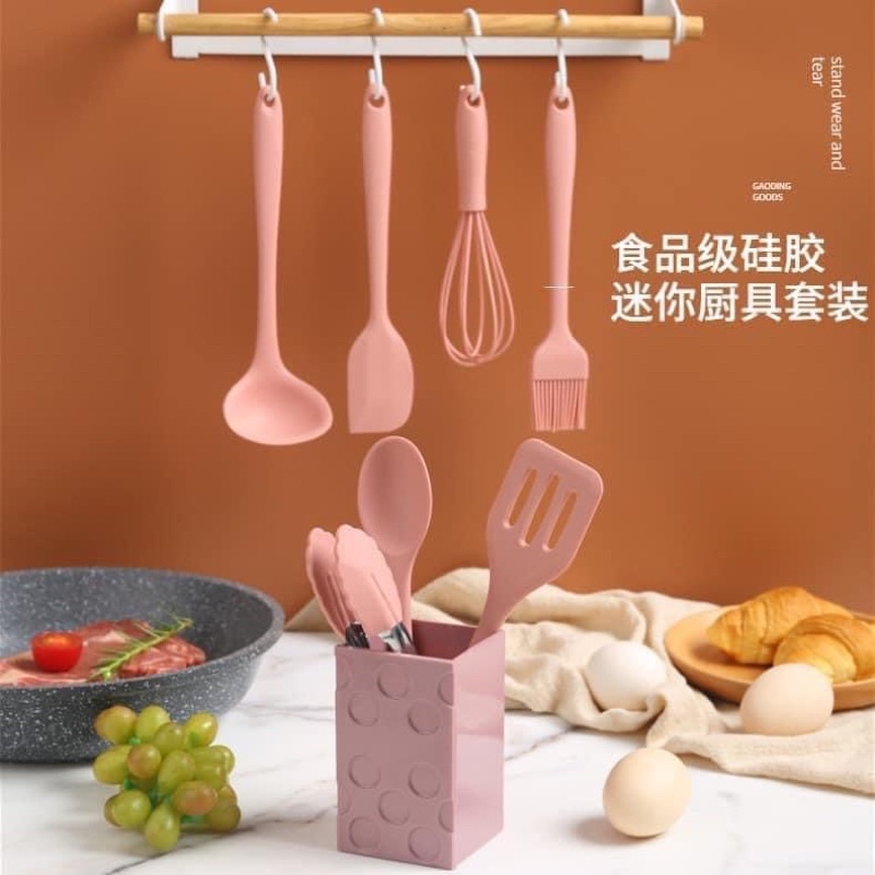 Bộ Dụng Cụ Làm Bếp 8 Món Màu Pastel Siêu Xinh