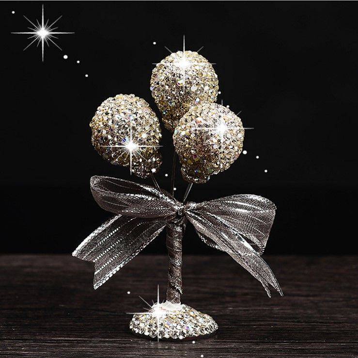 Car Creativity Diamond-Embedded Confession Balloon Decoration Crystal Cute Car Interior Decoration High-End Decorative Supplies Internet Celebrity Same Style car accessories 6aoB