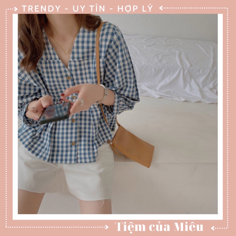 SET ULZZANG ÁO BBD CARO MIX QUẦN SOOC TRẮNG | BigBuy360 - bigbuy360.vn