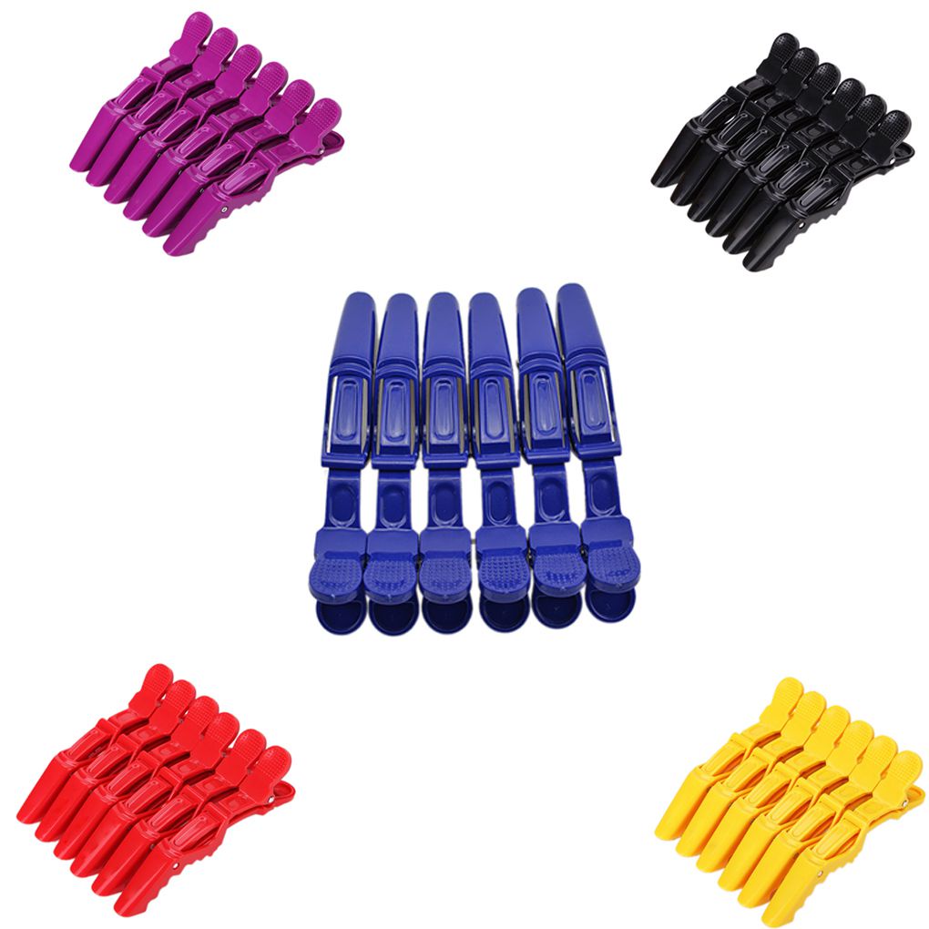 [Mapde] 6PCS Hair Clips Mouth Professional Hairdressing Clips Alligator Hairpins Salon Hair Care Styling Tools