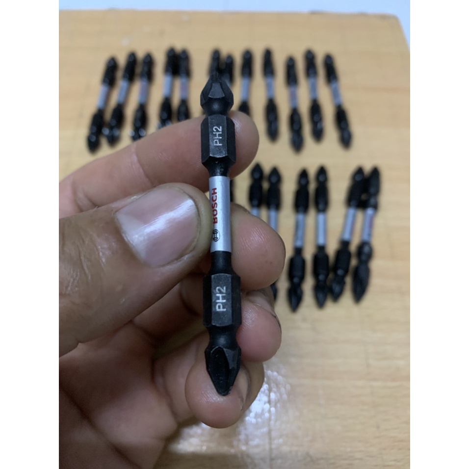Mũi vít Bosch hai đầu PH2 - PH2 , PH2 - PH1 , PH2 - PZ2 dài 65mm chính hãng