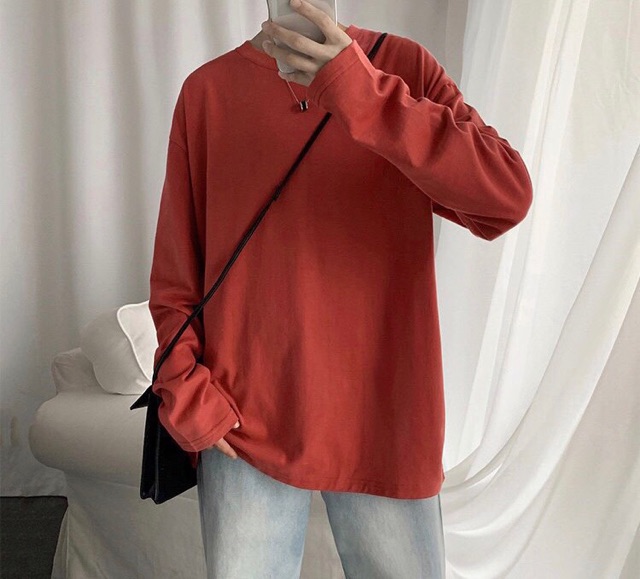 ÁO THUN TRƠN TAY DÀI COTTON UNISEX NAM NỮ (có hình chụp thật) | BigBuy360 - bigbuy360.vn