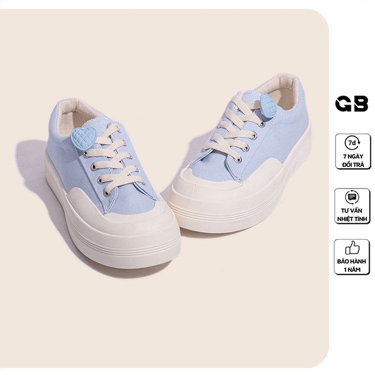 [Mã WABRMH99 giảm 12% đơn 99K]Giày Sneaker Nữ Đế Cao 3 cm Vải Canvas giayBOM B1639