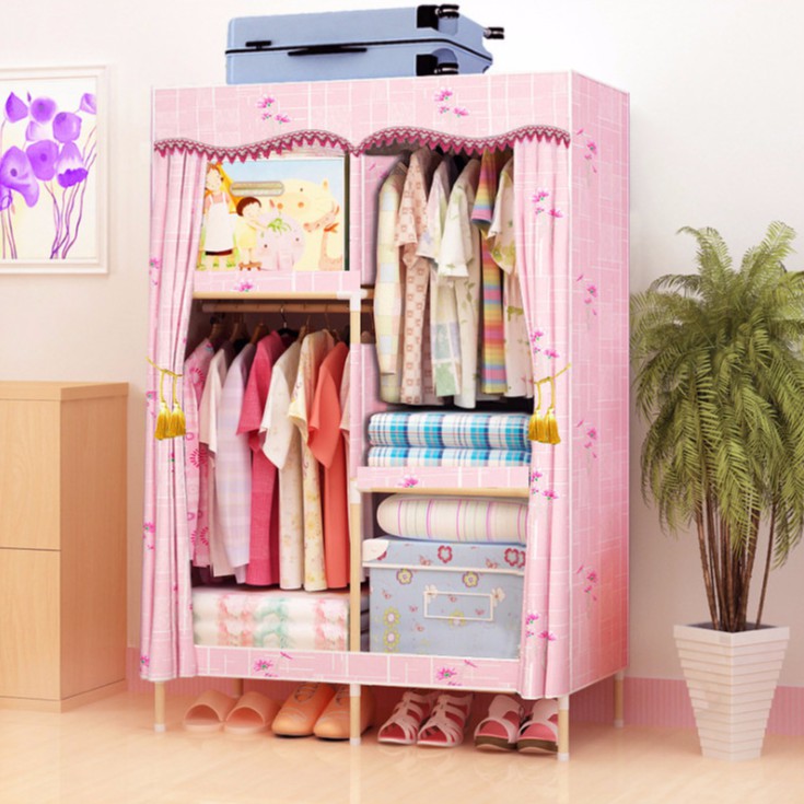 [FreeShip] Hoàn Tiền Nếu Mua Được Tủ Vải Chất Lượng Bằng Mà Rẻ Hơn khung gỗ 2 buồng có bọc