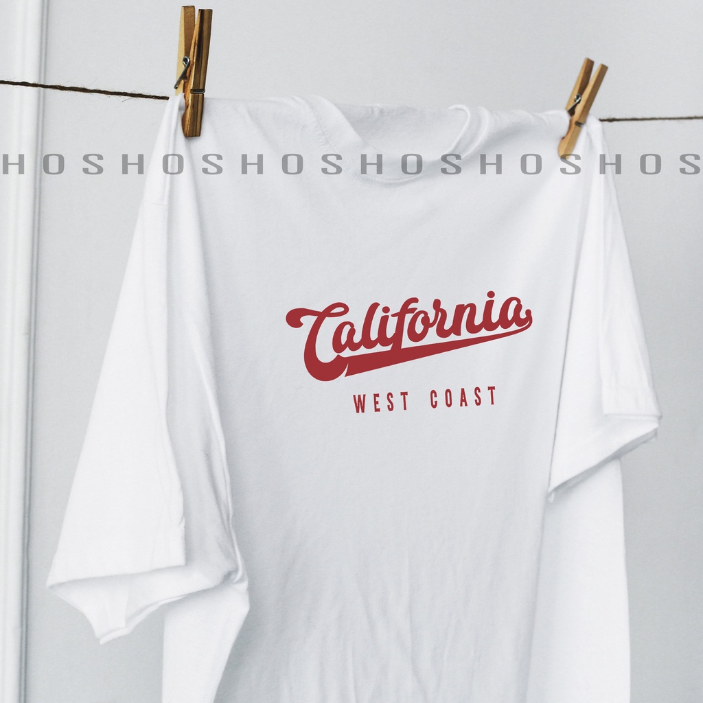 Áo thun HOS California - form rộng unisex, vải 100% thun cotton chất đẹp