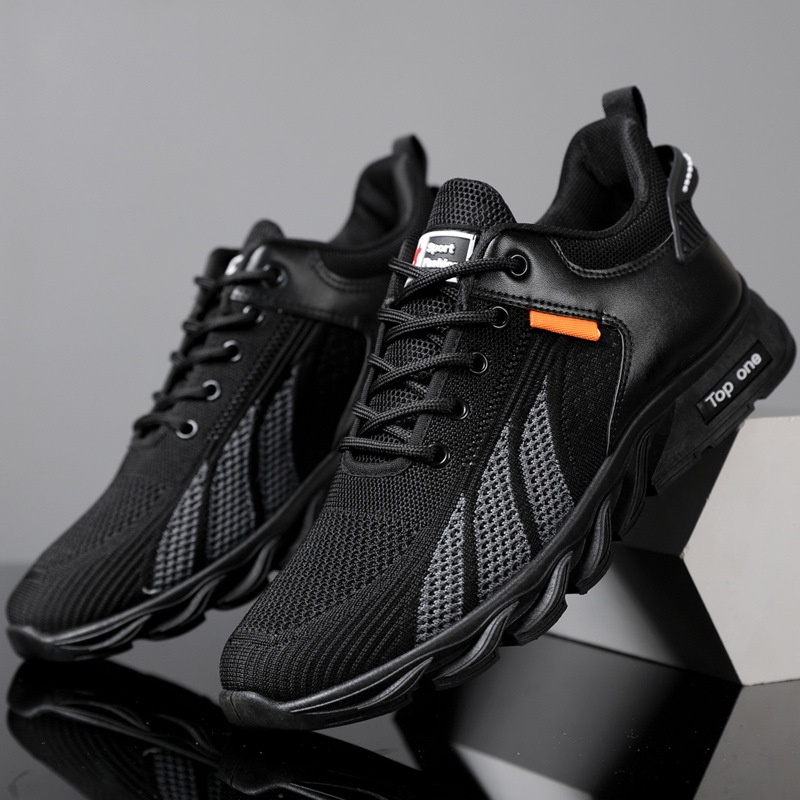 Giày Thể Thao Nam GEMI - Giày Sneaker Màu Đen - Đen Trắng, Giày Thể Thao Đế Êm , Vải Thoáng,- G5035