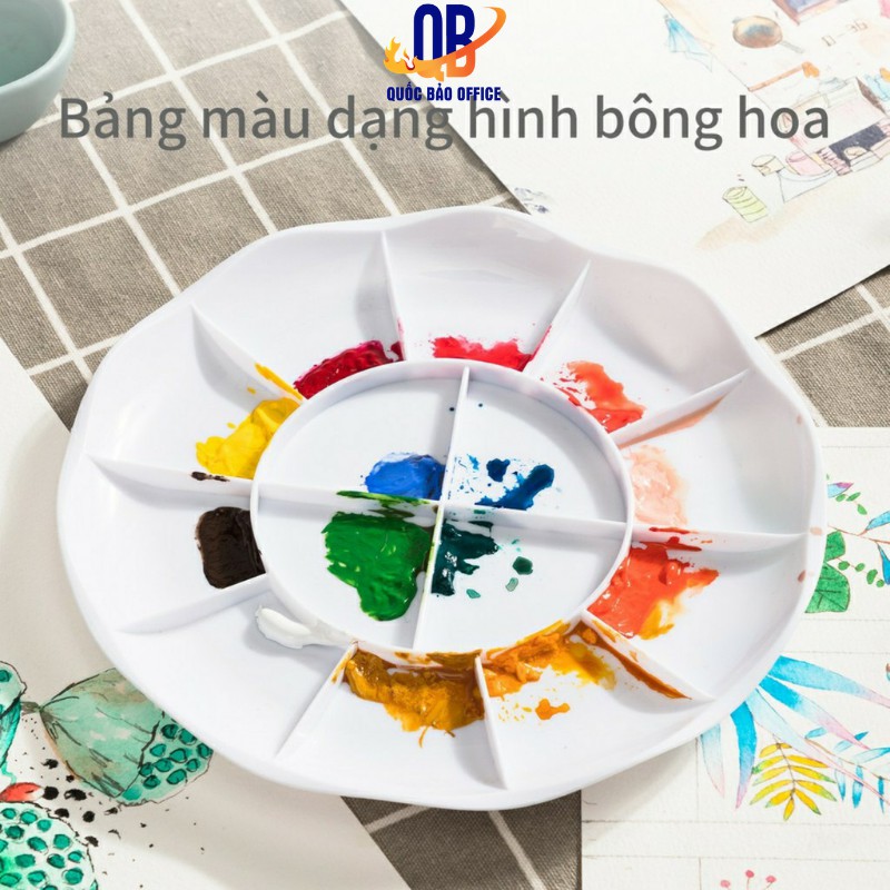 Khay pha màu Deli 12 ngăn/ 14 ngăn - 68305/ 68306 - 1 chiếc