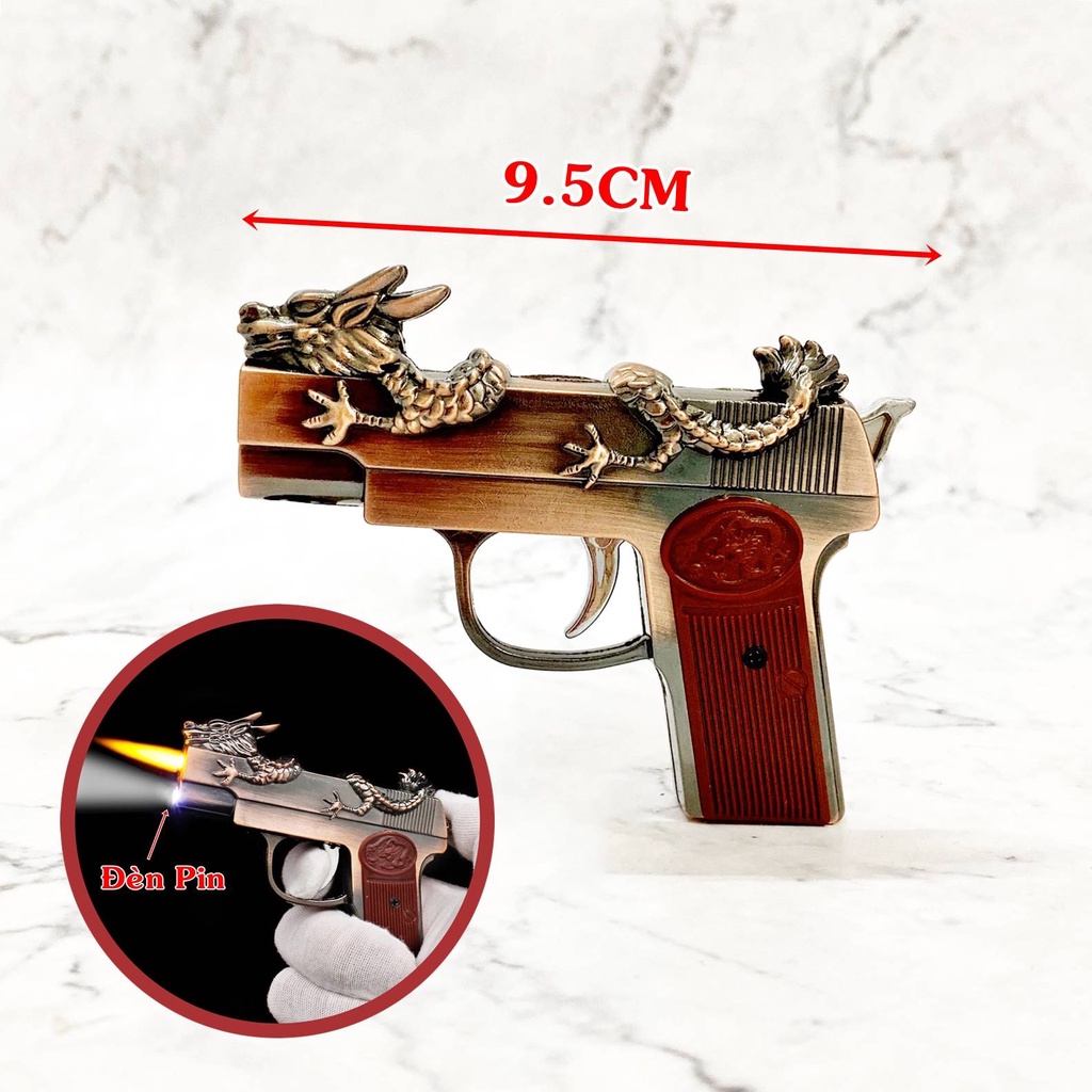 BÁN SỈ - 𝐇ỘT 𝐪𝐮𝐞̣𝐭 𝐁𝐚̣̂𝐭 𝐥𝐮̛̉𝐚 mô hình rồng có đèn pin 9.5cm (xài gaz) - PKBL