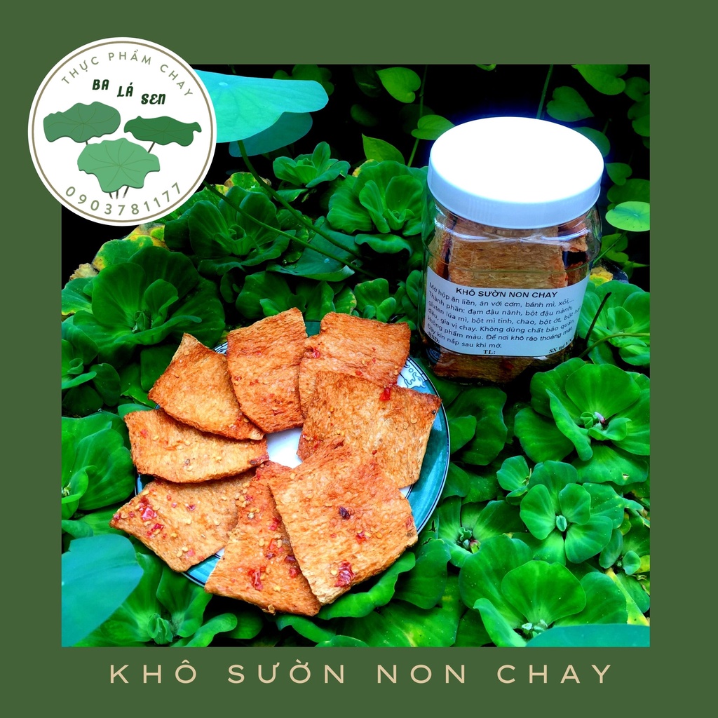 Khô sườn non chay Ba Lá Sen chế biến sẵn, bảo quản lâu 150g