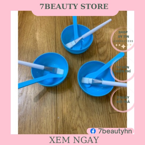 Combo Bát,Thìa Kèm Cọ Nhựa Dùng Trộn Mặt Nạ Trong Spa Thẫm Mỹ Viện