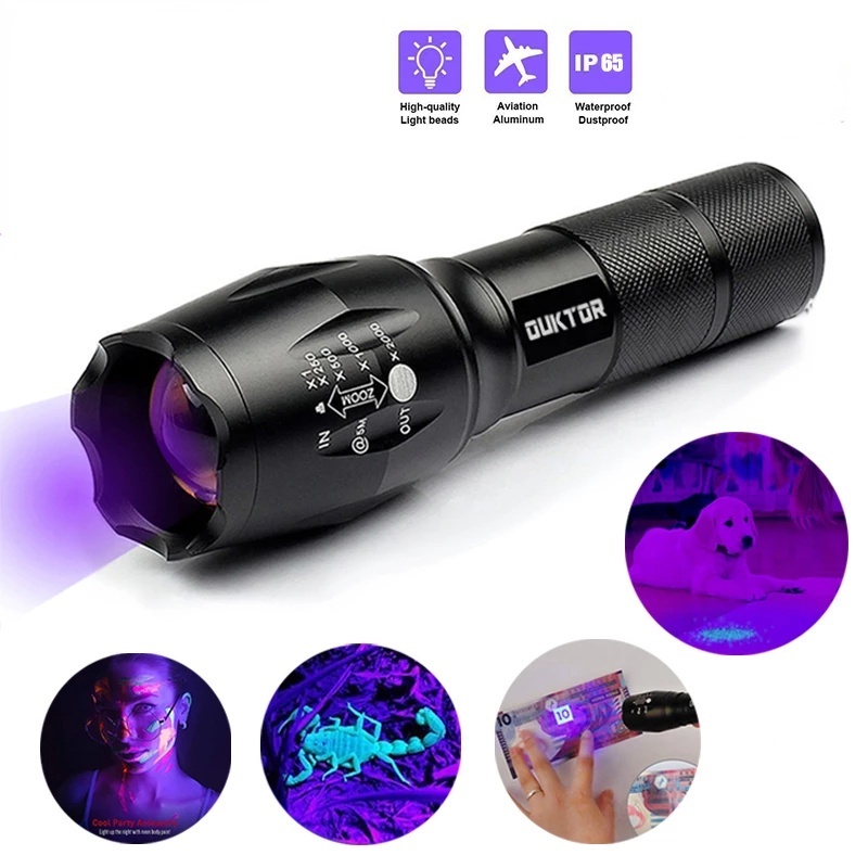Đèn Pin LED Hai Đầu Ánh Sáng Trắng Có Thể Thu Gọn Tiện Dụng Cho Hoạt Động Ngoài Trời