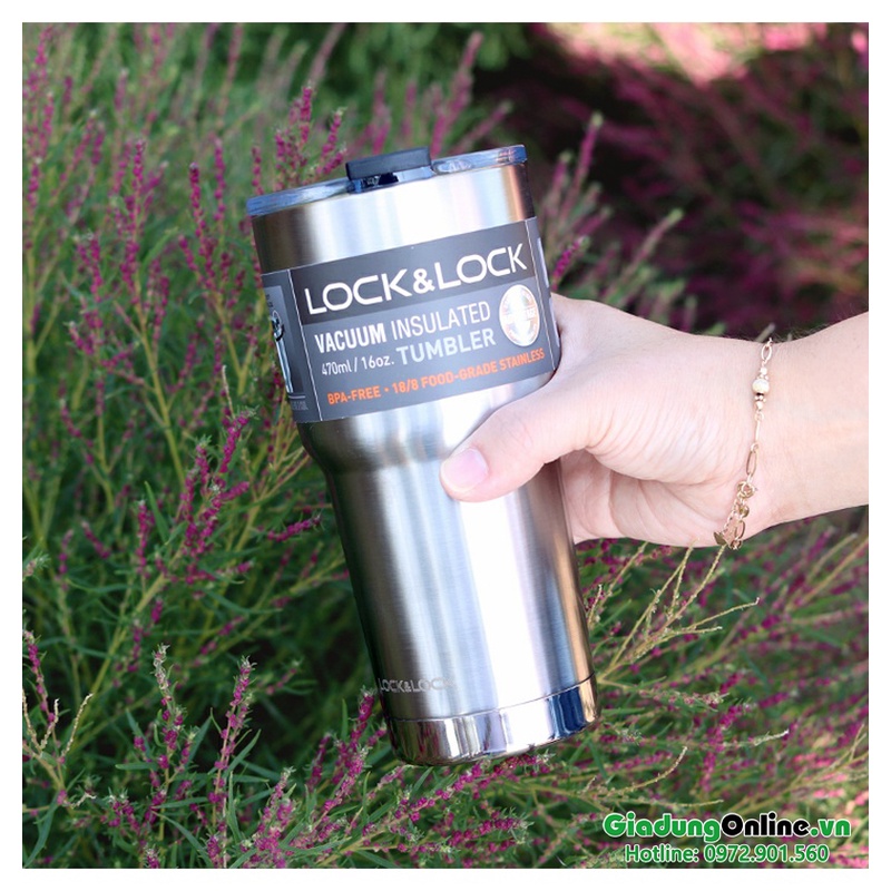 Ly Giữ Nhiệt inox 304 Lock&amp;Lock Swing Tumbler - Bạc LHC4137 (700ml ) - Larva Store