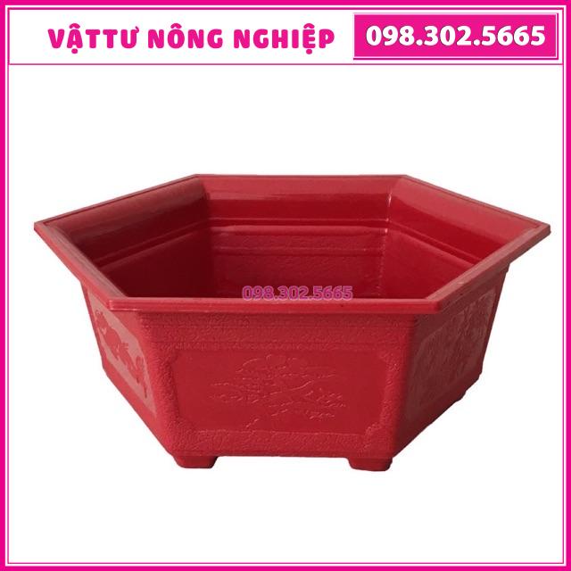 Chậu nhựa lục giác kích thước 28x18cm