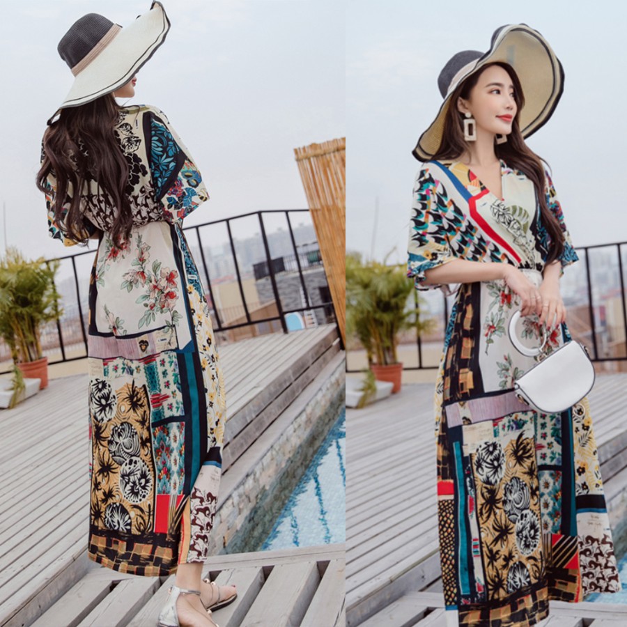 Đầm boho đi biển xinh xắn