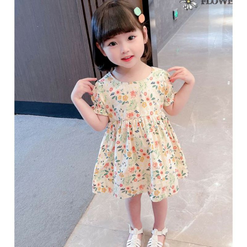 Váy công chúa cho bé, Váy Bé Gái phong cách Hàn Cotton 100% thô mềm, đanh mịn, không phai màu