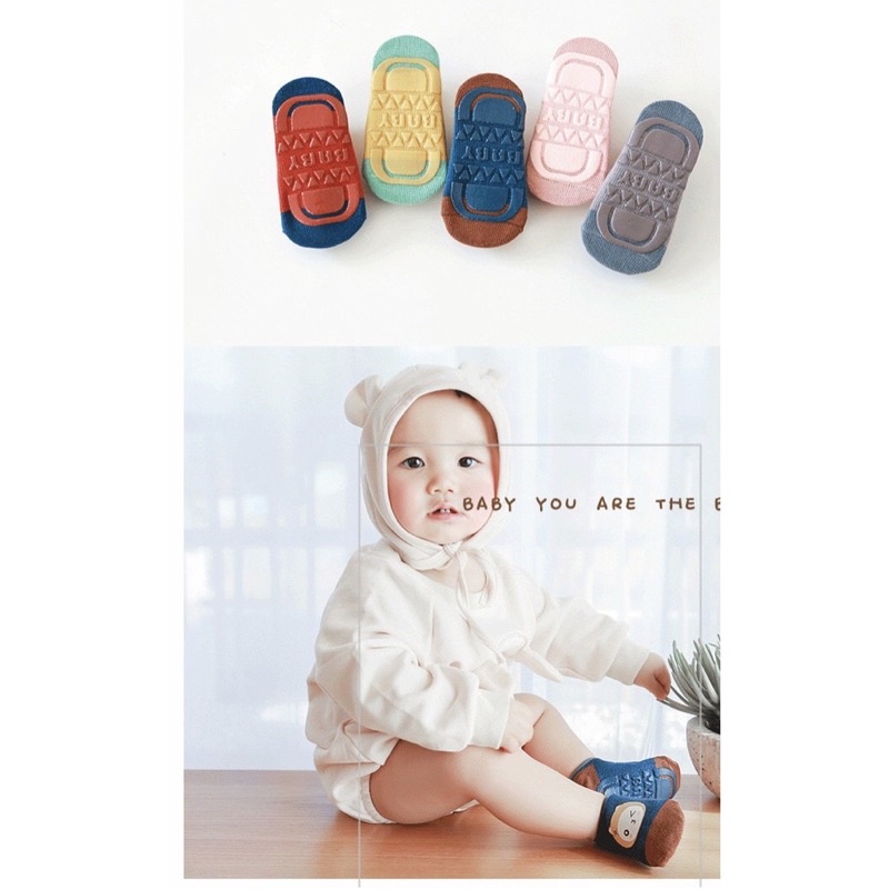 Set 10 đôi Tất, vớ cổ thấp chống trượt co giãn phong cách Hàn Quốc cho bé yêu