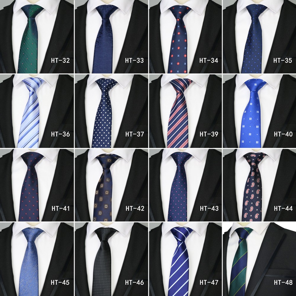 Cà Vạt Lụa JACQUARD 7CM Họa Tiết Sọc Thời Trang Cho Nam