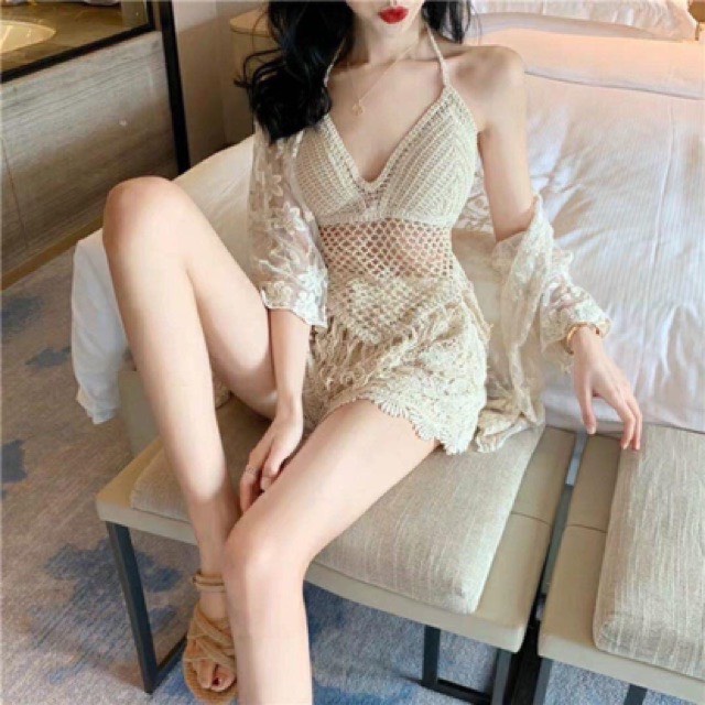 Ren 08-Set Ren Bikini Đi Biển, Bộ Bơi Nữ 3 Chi Tiết Có Bán Rời