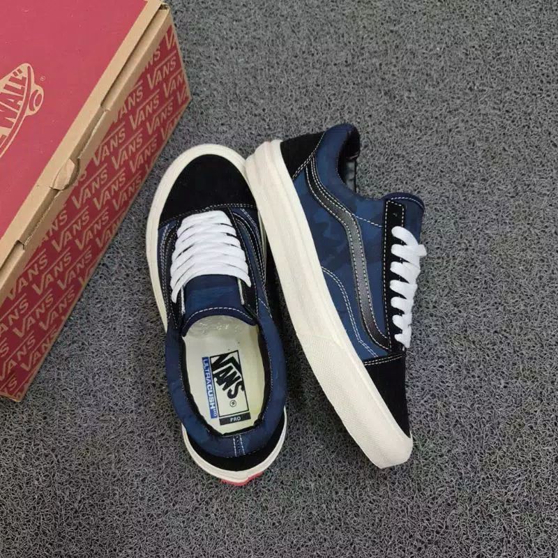 Giày Thể Thao Vans Vault Og Màu Xanh Navy Phong Cách Cổ Điển