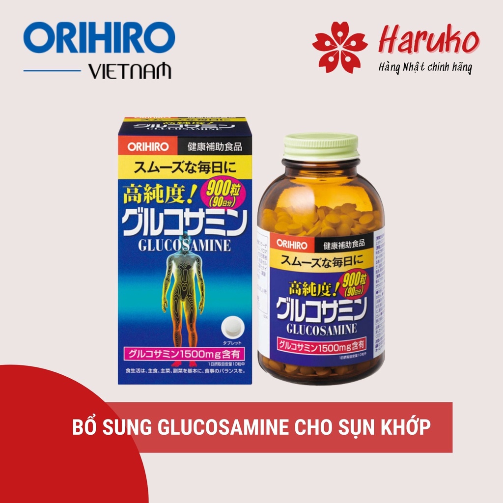 Viên uống bổ sung Glucosamine Orihiro 1500mg Nhật Bản giảm đau xương khớp 360 viên - 900 viên