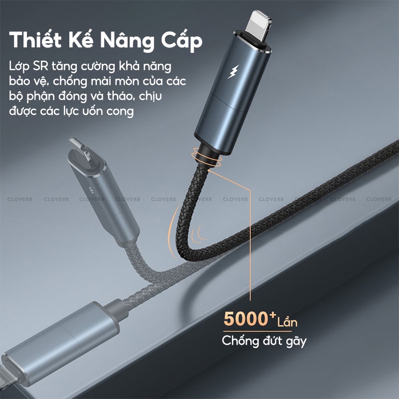 Cáp Sạc Đa Năng 4in1 Remax Rc-020t Sạc Nhanh 18w Qc 3.0 Dây Bện Nylon Dài 1m Cho Ip Samsung Xiaomi Huawei Oppo Cloverb