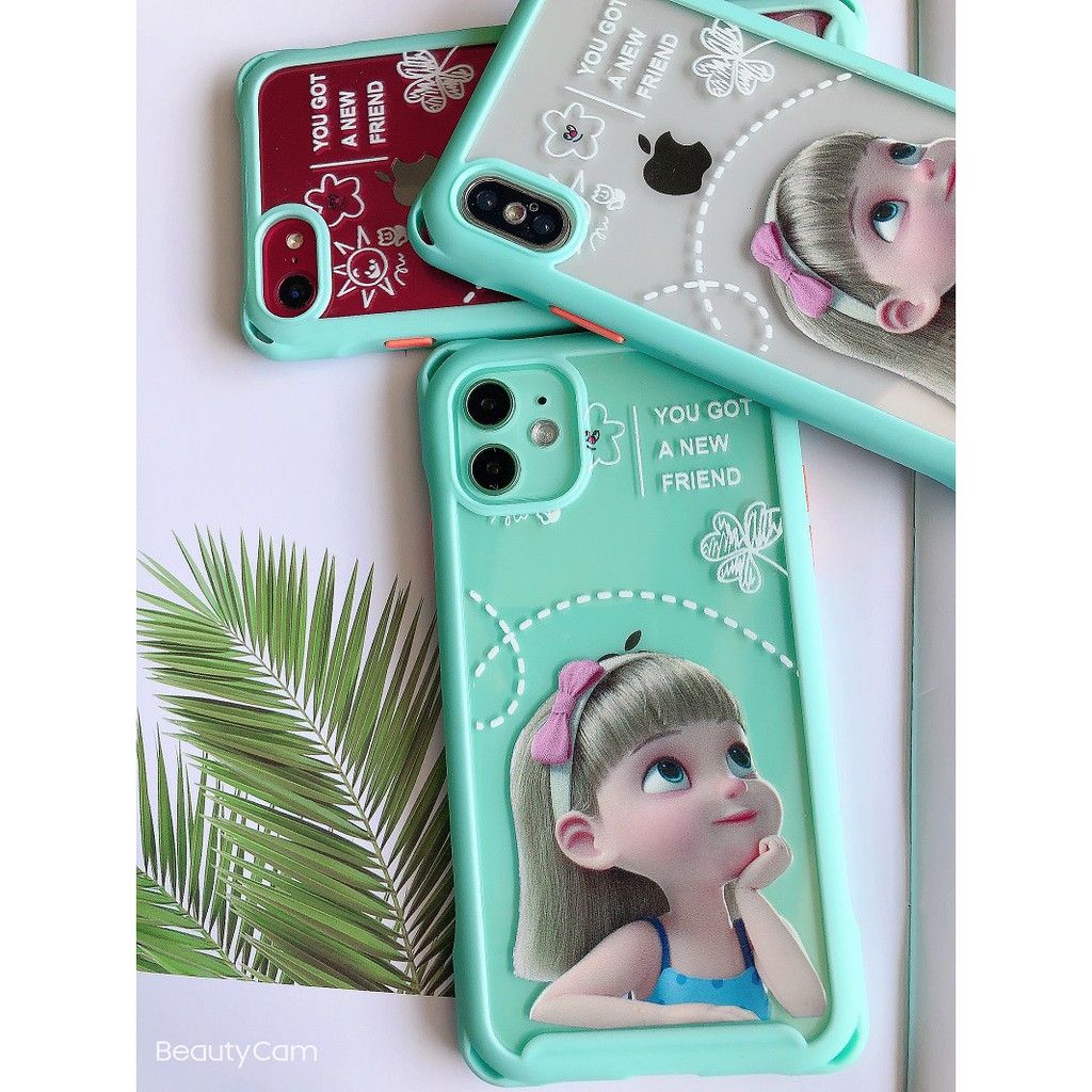 Ốp Lưng iPhone chống sốc viền xanh dương Babycute Full case 6/6s/6plus/7/8/7plus/8plus/x/xs/xsmax/11/11promax - CocoShop