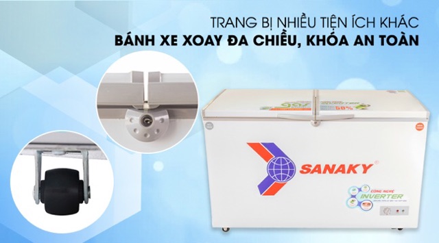 Tủ đông/Mát Sanaky Inverter 280 lít VH-4099W3 (Miễn phí giao tại HCM-ngoài tỉnh liên hệ shop)