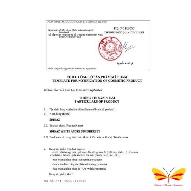 Kem Chống Nắng White Angel Sun Sherbet Skinaz Hàn Quốc PA+++, SPF50+