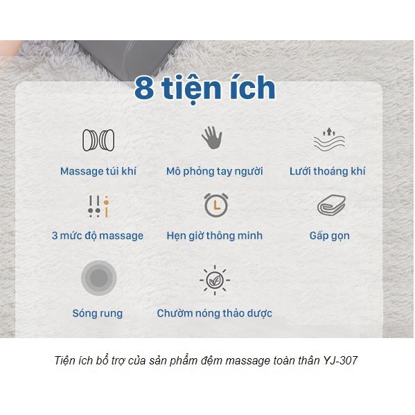 Nệm massage toàn thân, Đệm Massa Xoa Bóp Hồng Ngoại  Beame BMN92