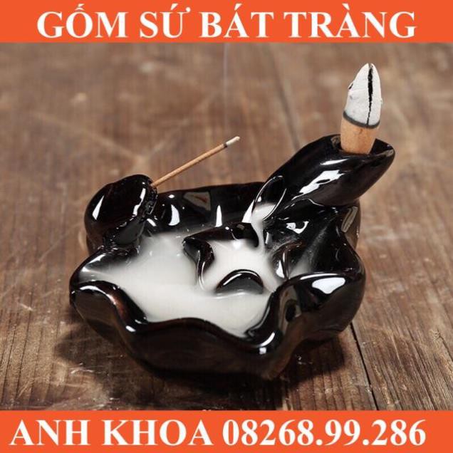 ( chọn mẫu) Thác trầm khói ngược mini tặng kèm 10 nụ trầm - Gốm sứ Bát Tràng Anh Khoa