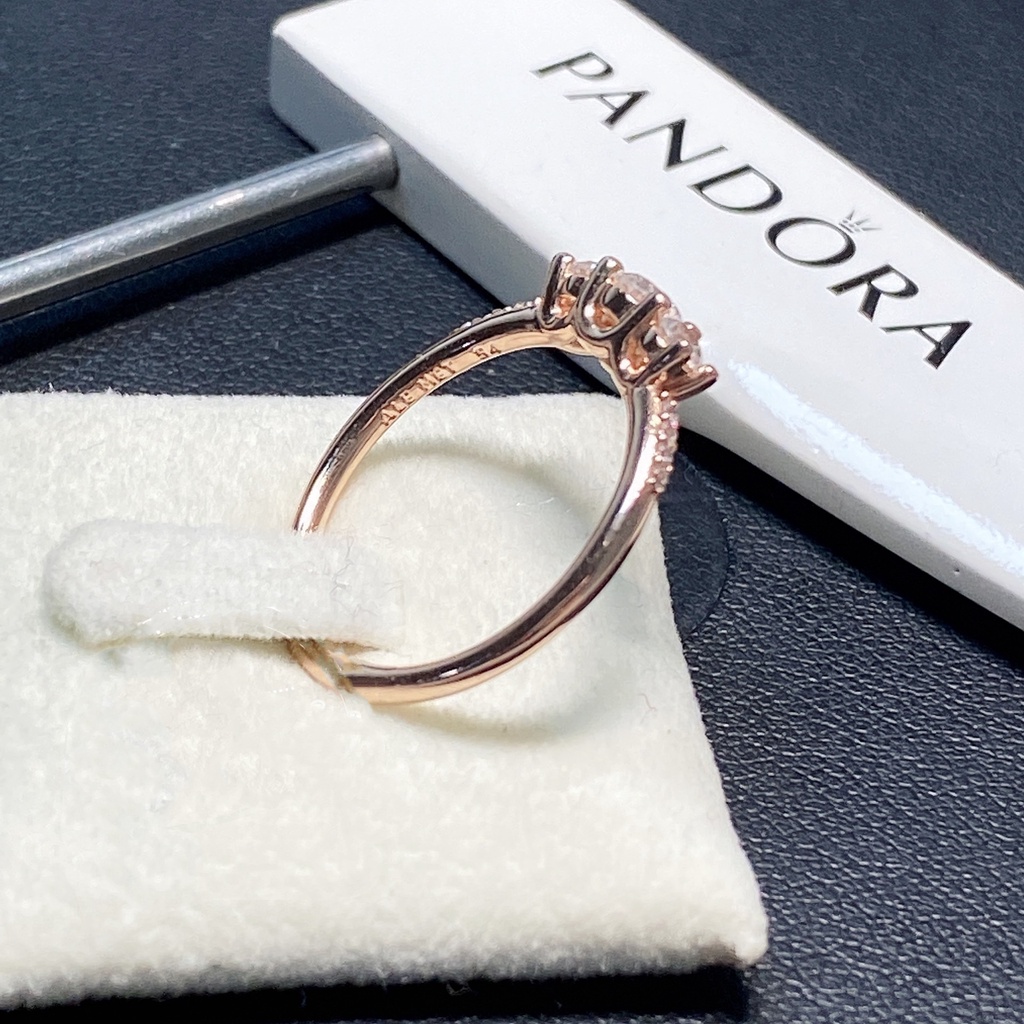 Hộp Nhẫn Zircon Màu Vàng Hồng Rực Rỡ