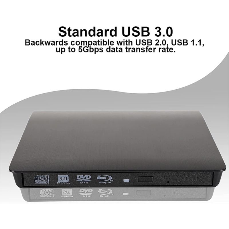 Vỏ Ổ Đĩa Dvd Cd / Dvd-Rw Usb 3.0 Di Động Cho Laptop / Máy Tính / Laptop / Windows