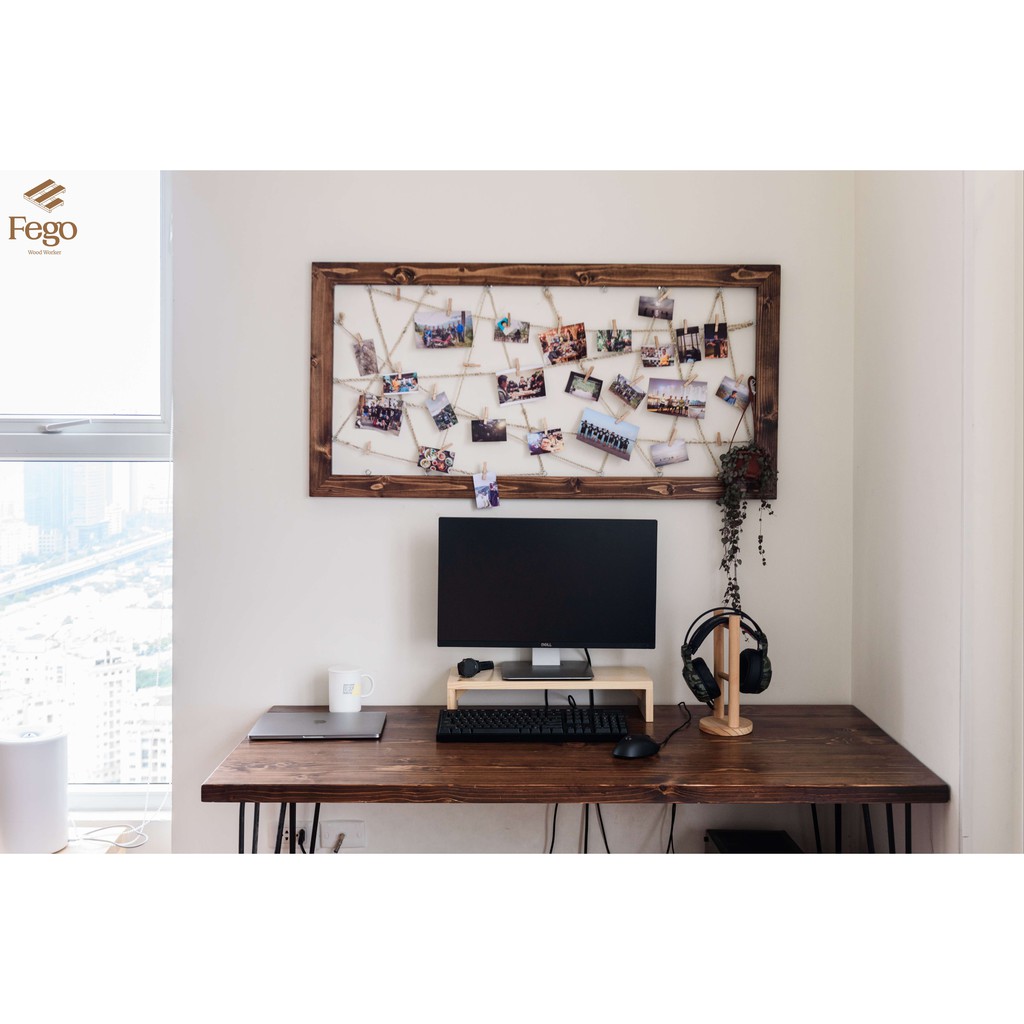 Kệ để màn hình máy tính Gỗ Thông Nhập Khẩu F06 - H16 | BigBuy360 - bigbuy360.vn