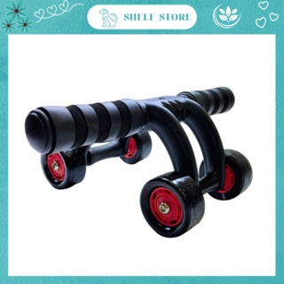 Con lăn tập cơ bụng, con lăn tập bụng 4 bánh xe tặng kèm thảm tập