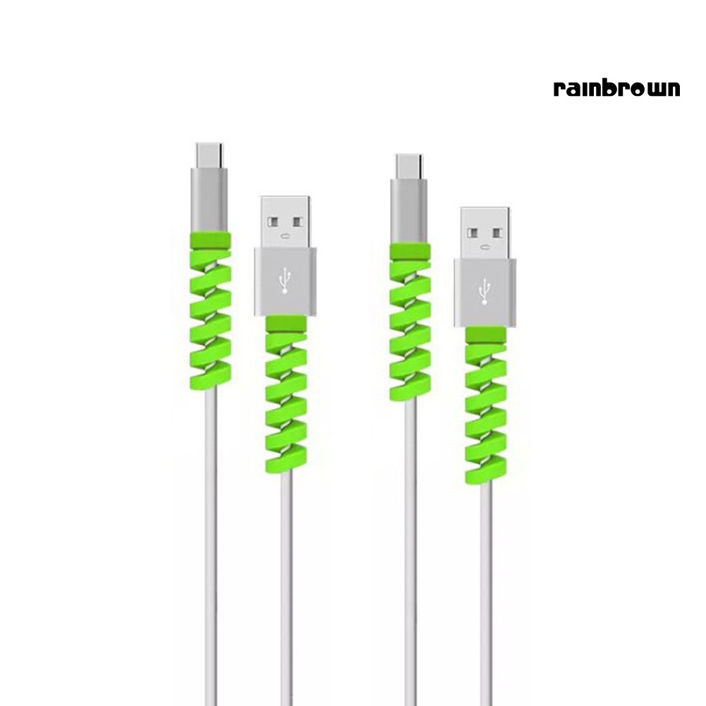 Phụ kiện bảo vệ cáp sạc USB bằng silicon dạng xoắn ốc cho iPhone