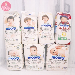 Bỉm dán/ quần Moony Natural nội địa Nhật Bản NB63/S58/M46/L38/Xl36
