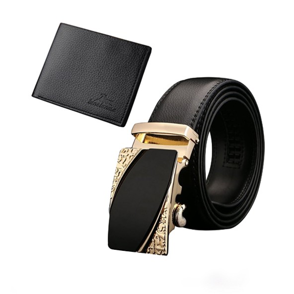 Bộ đôi thắt lưng da và ví da nam cao câp MLV+VD015