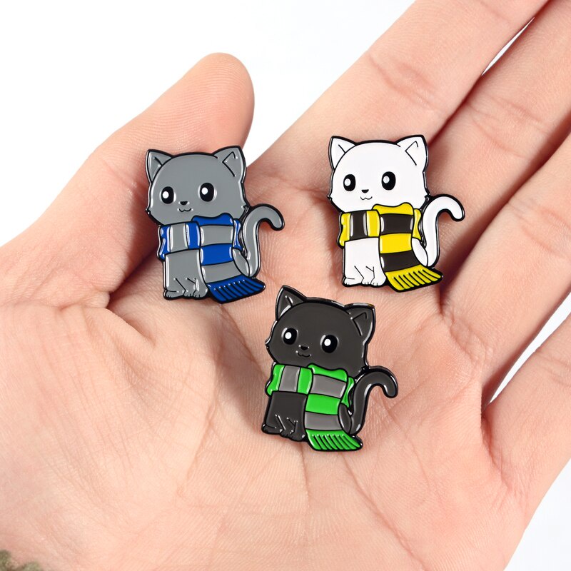 Ghim Cài Áo Hình Mèo Hoạt Hình Dễ Thương