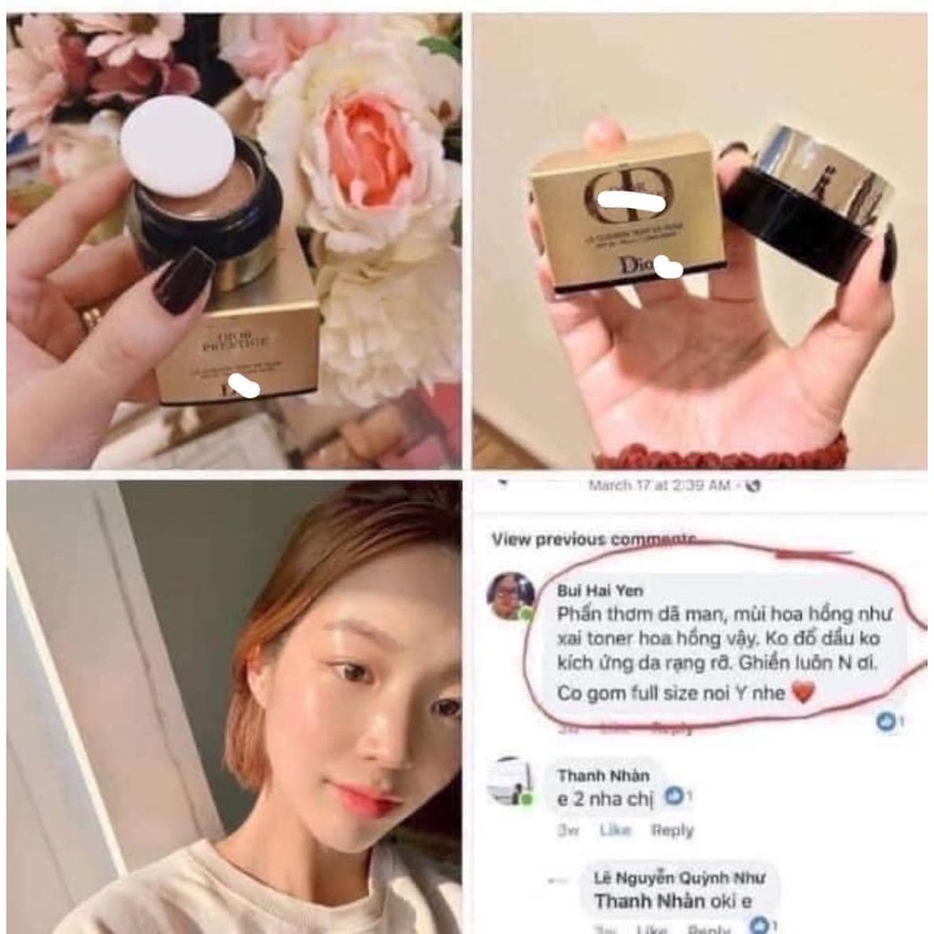 phấn nước cushion  Dior Cushion Mini Prestige Teint De Rose Ivory 010 SPF50+-PA+++/Long wear bản mini | BigBuy360 - bigbuy360.vn