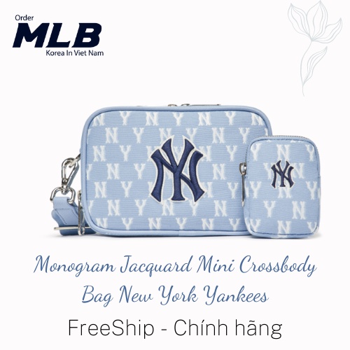 MLB VietNam Túi MLB Monogram Jacquard Mini Crossbody Bag New York Yankees 3ACRS022N-50BLL Chính Hãng