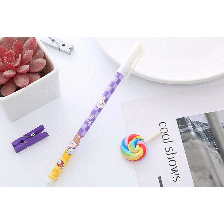 Bộ 6 Bút Gel Mực Đen Hình Phi Hành Gia H195