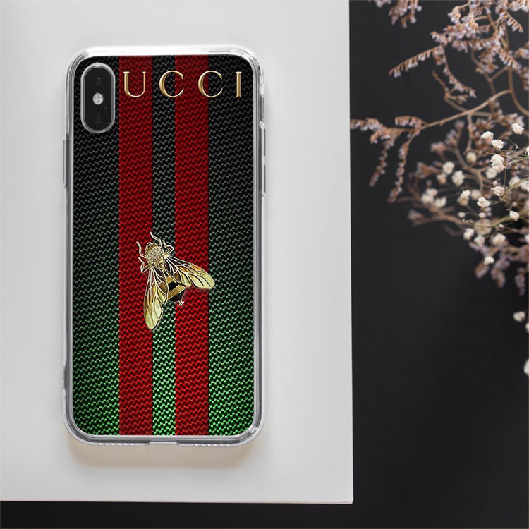 Ốp lưng Con ong GUCCI nền xanh cho Iphone 5 6 7 8 Plus 11 12 Pro Max X Xr BRD20210211