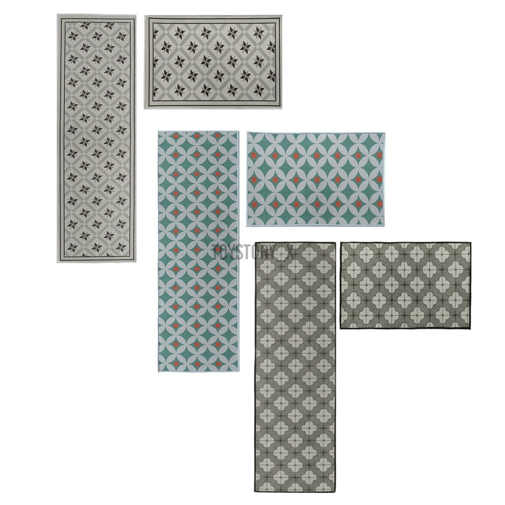 Bộ 2 Thảm Lót Sàn Chống Trượt 40x60 + 40x120cm